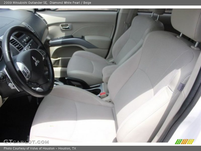 Diamond White Pearl / Beige 2009 Mitsubishi Outlander SE