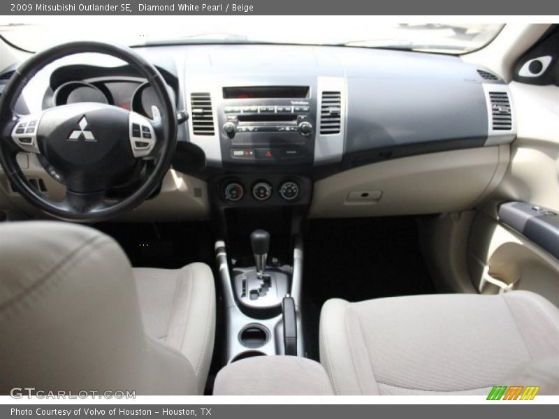 Diamond White Pearl / Beige 2009 Mitsubishi Outlander SE