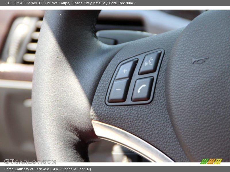 Space Grey Metallic / Coral Red/Black 2012 BMW 3 Series 335i xDrive Coupe