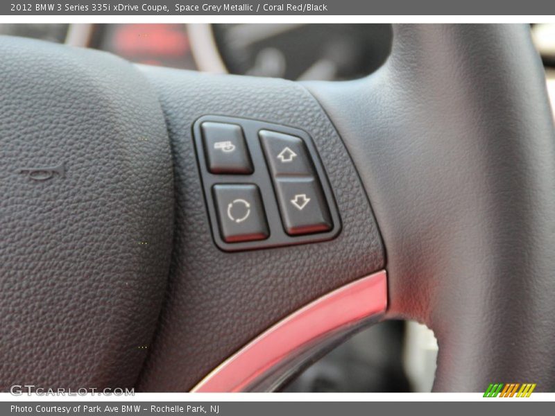 Space Grey Metallic / Coral Red/Black 2012 BMW 3 Series 335i xDrive Coupe
