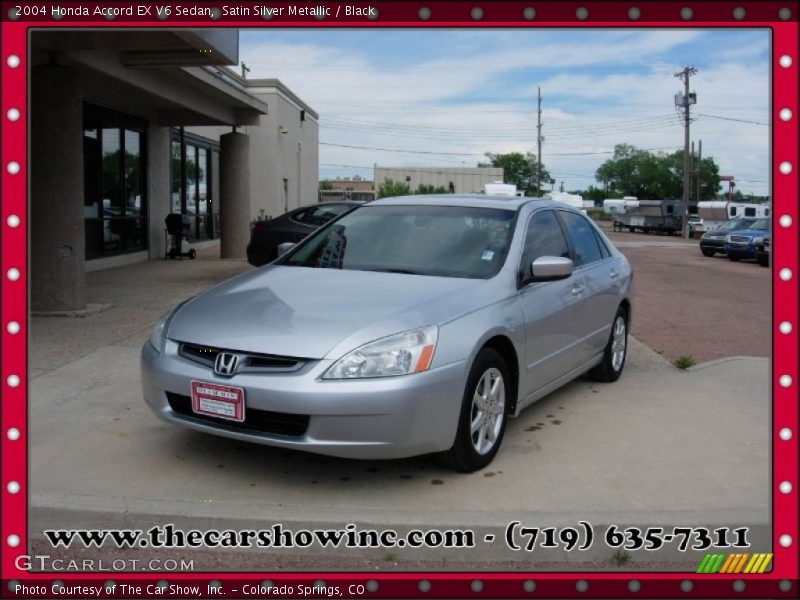 Satin Silver Metallic / Black 2004 Honda Accord EX V6 Sedan