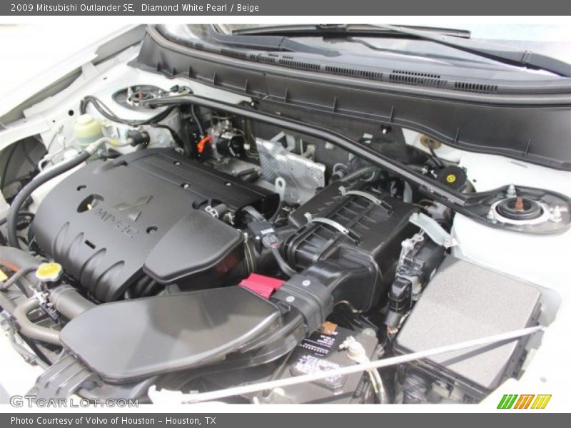 Diamond White Pearl / Beige 2009 Mitsubishi Outlander SE