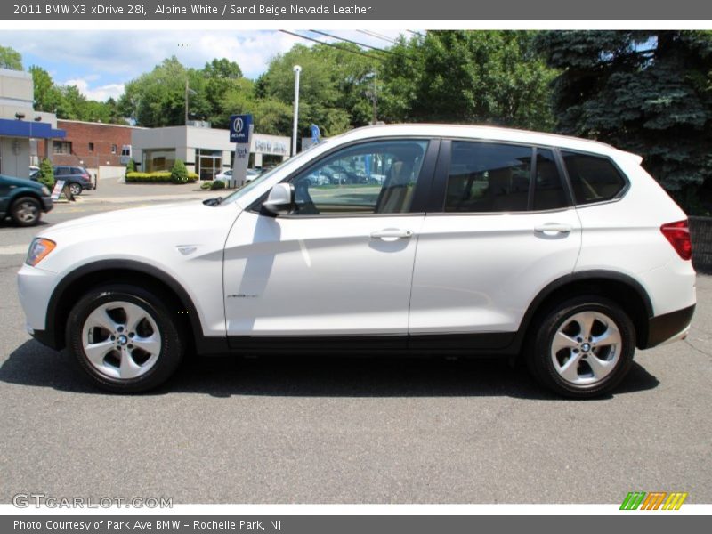 Alpine White / Sand Beige Nevada Leather 2011 BMW X3 xDrive 28i