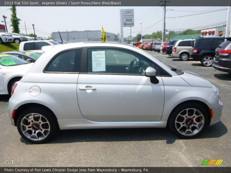 Argento (Silver) / Sport Rosso/Nero (Red/Black) 2013 Fiat 500 Sport