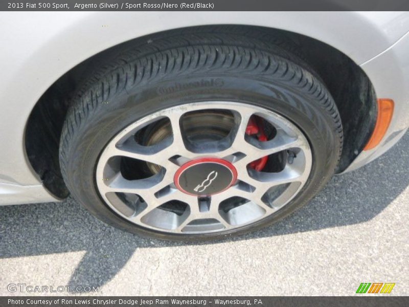Argento (Silver) / Sport Rosso/Nero (Red/Black) 2013 Fiat 500 Sport
