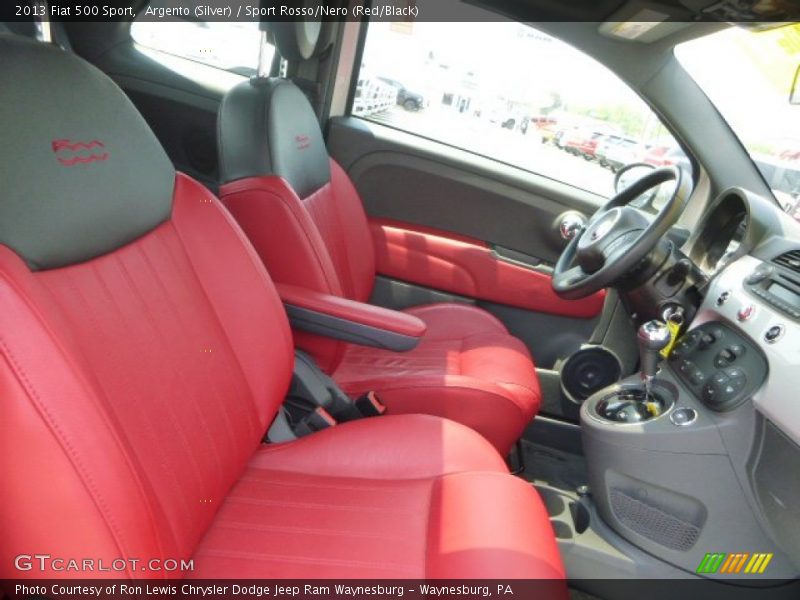 Argento (Silver) / Sport Rosso/Nero (Red/Black) 2013 Fiat 500 Sport