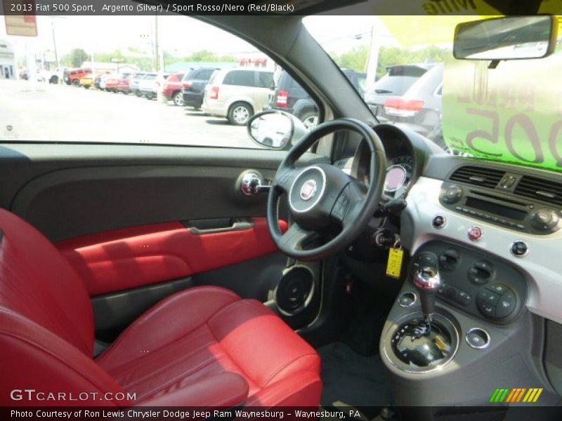 Argento (Silver) / Sport Rosso/Nero (Red/Black) 2013 Fiat 500 Sport