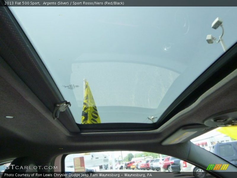 Argento (Silver) / Sport Rosso/Nero (Red/Black) 2013 Fiat 500 Sport