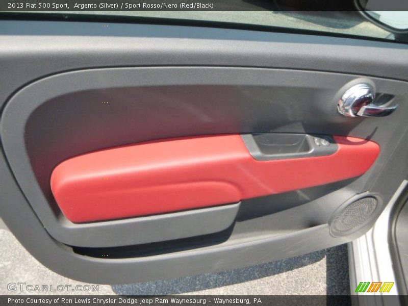 Argento (Silver) / Sport Rosso/Nero (Red/Black) 2013 Fiat 500 Sport