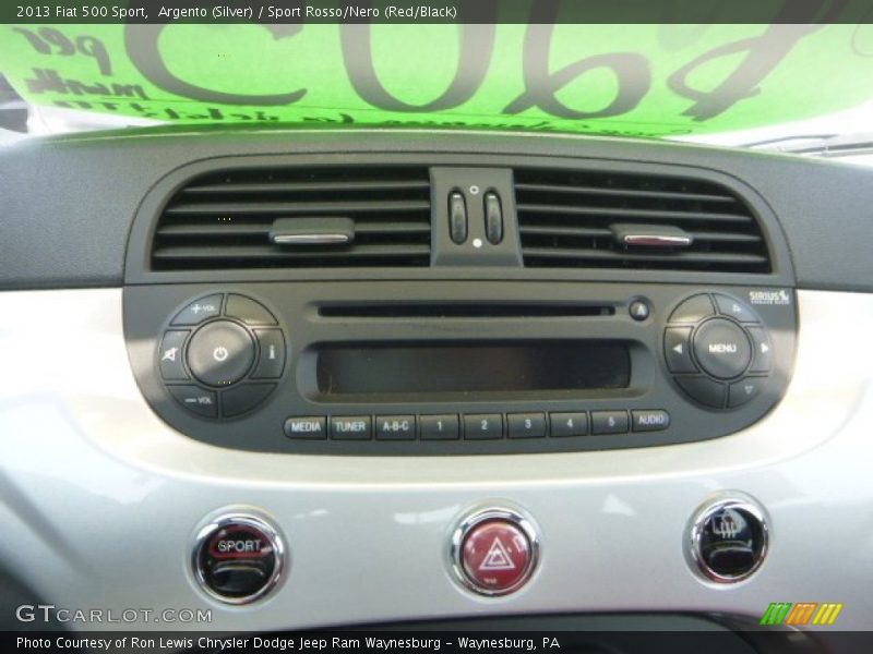 Argento (Silver) / Sport Rosso/Nero (Red/Black) 2013 Fiat 500 Sport