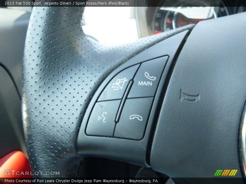Argento (Silver) / Sport Rosso/Nero (Red/Black) 2013 Fiat 500 Sport