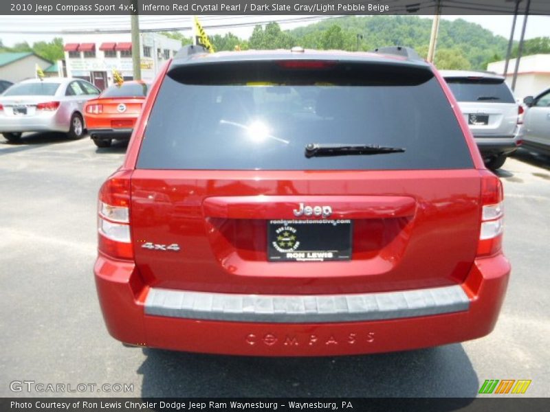 Inferno Red Crystal Pearl / Dark Slate Gray/Light Pebble Beige 2010 Jeep Compass Sport 4x4