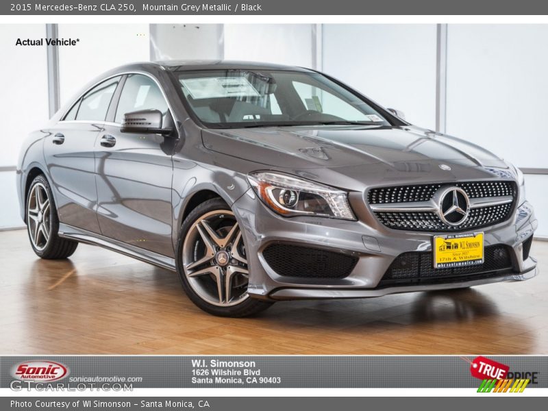 Mountain Grey Metallic / Black 2015 Mercedes-Benz CLA 250
