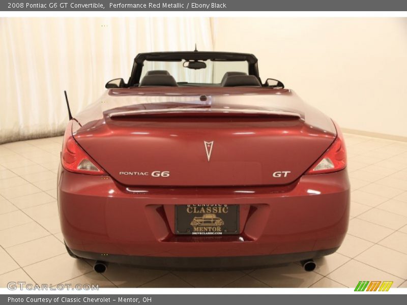 Performance Red Metallic / Ebony Black 2008 Pontiac G6 GT Convertible