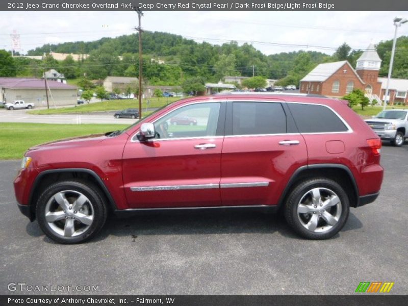 Deep Cherry Red Crystal Pearl / Dark Frost Beige/Light Frost Beige 2012 Jeep Grand Cherokee Overland 4x4