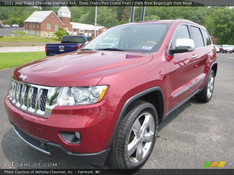 Deep Cherry Red Crystal Pearl / Dark Frost Beige/Light Frost Beige 2012 Jeep Grand Cherokee Overland 4x4