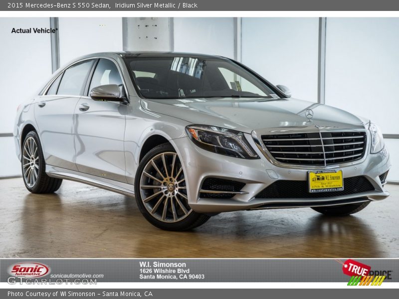 Iridium Silver Metallic / Black 2015 Mercedes-Benz S 550 Sedan