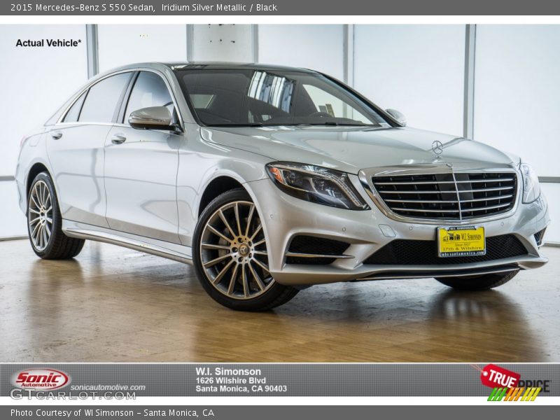 Iridium Silver Metallic / Black 2015 Mercedes-Benz S 550 Sedan