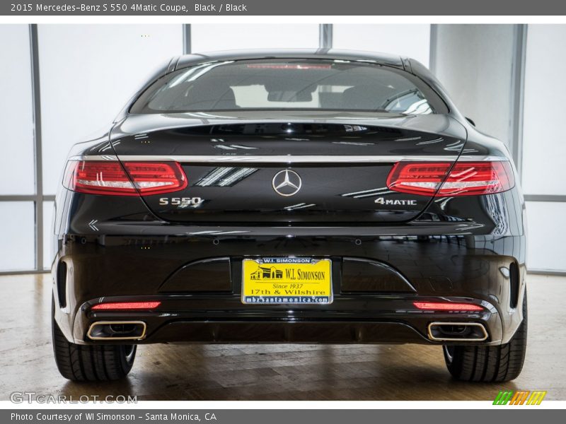 Black / Black 2015 Mercedes-Benz S 550 4Matic Coupe