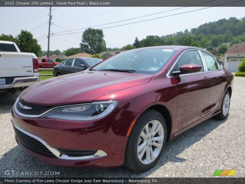 Velvet Red Pearl / Black/Linen 2015 Chrysler 200 Limited