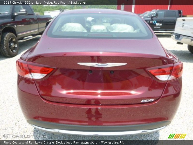 Velvet Red Pearl / Black/Linen 2015 Chrysler 200 Limited