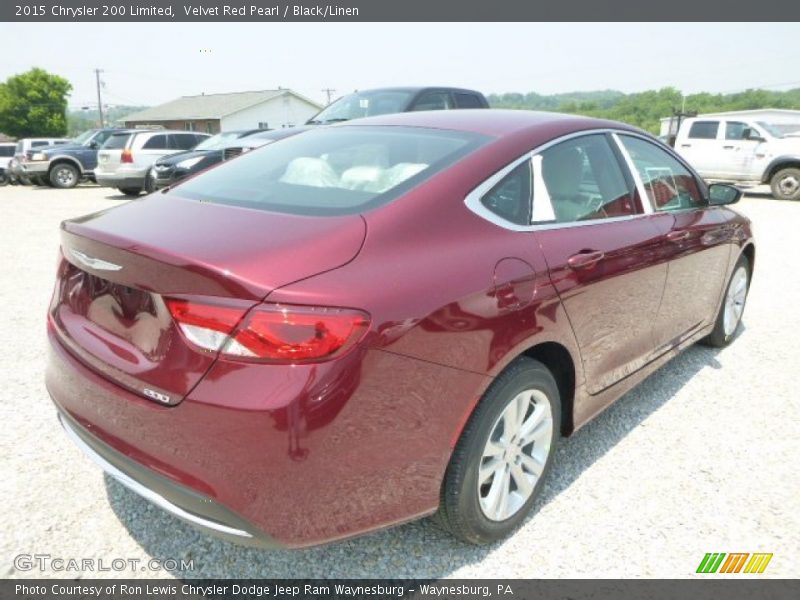 Velvet Red Pearl / Black/Linen 2015 Chrysler 200 Limited