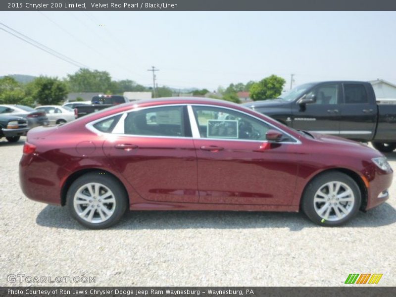 Velvet Red Pearl / Black/Linen 2015 Chrysler 200 Limited