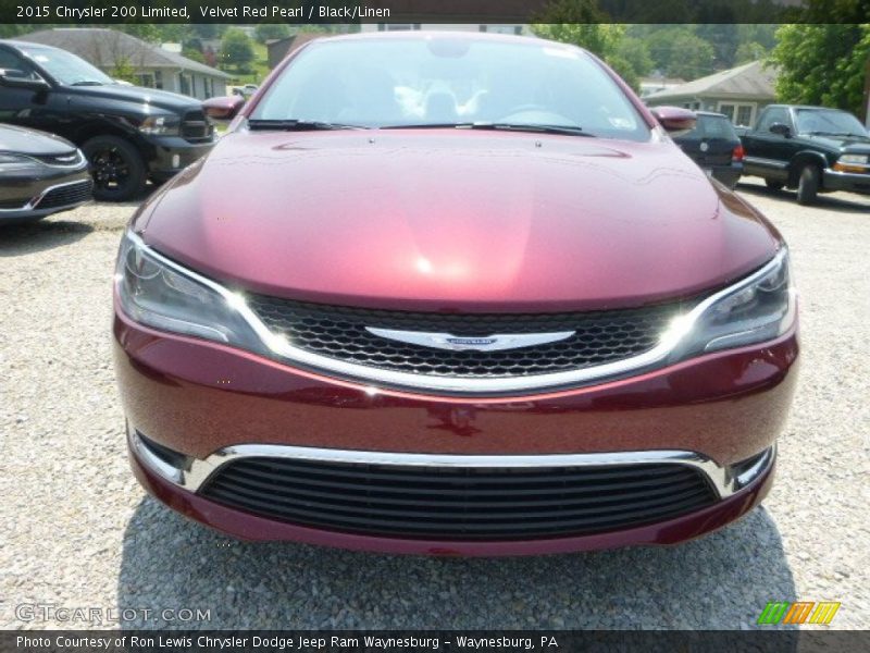 Velvet Red Pearl / Black/Linen 2015 Chrysler 200 Limited