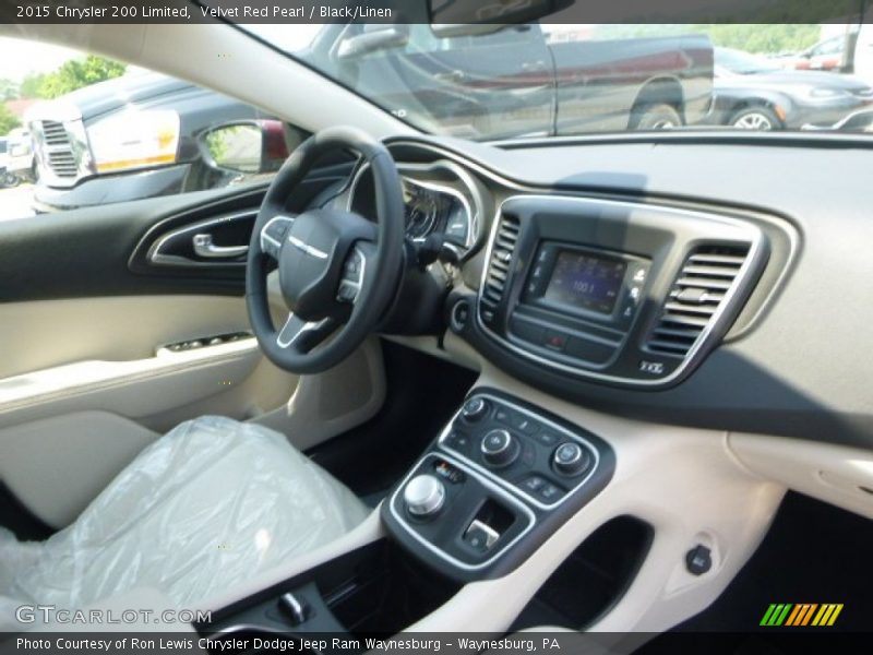 Velvet Red Pearl / Black/Linen 2015 Chrysler 200 Limited