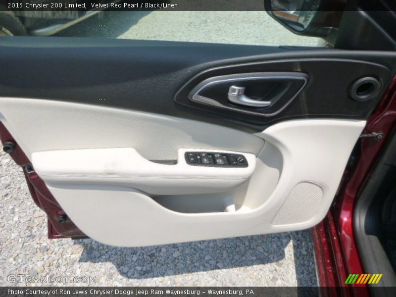 Velvet Red Pearl / Black/Linen 2015 Chrysler 200 Limited