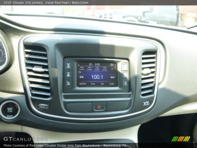 Velvet Red Pearl / Black/Linen 2015 Chrysler 200 Limited