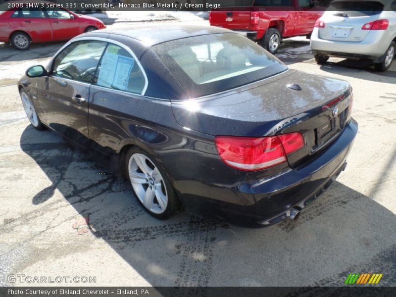 Monaco Blue Metallic / Cream Beige 2008 BMW 3 Series 335i Convertible