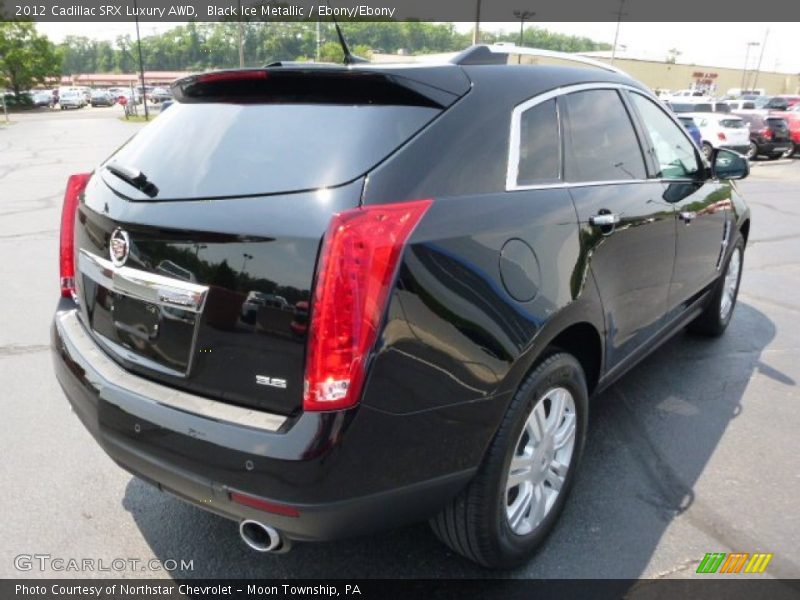 Black Ice Metallic / Ebony/Ebony 2012 Cadillac SRX Luxury AWD
