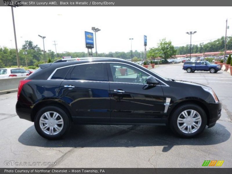 Black Ice Metallic / Ebony/Ebony 2012 Cadillac SRX Luxury AWD