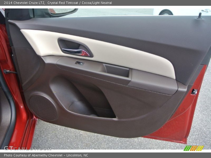 Crystal Red Tintcoat / Cocoa/Light Neutral 2014 Chevrolet Cruze LTZ