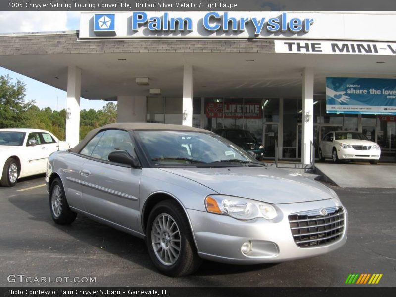 Brilliant Silver Metallic / Light Taupe 2005 Chrysler Sebring Touring Convertible