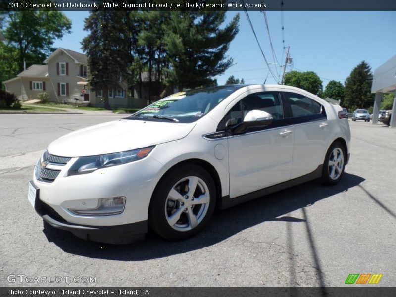 White Diamond Tricoat / Jet Black/Ceramic White Accents 2012 Chevrolet Volt Hatchback