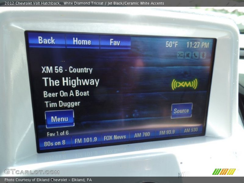 White Diamond Tricoat / Jet Black/Ceramic White Accents 2012 Chevrolet Volt Hatchback