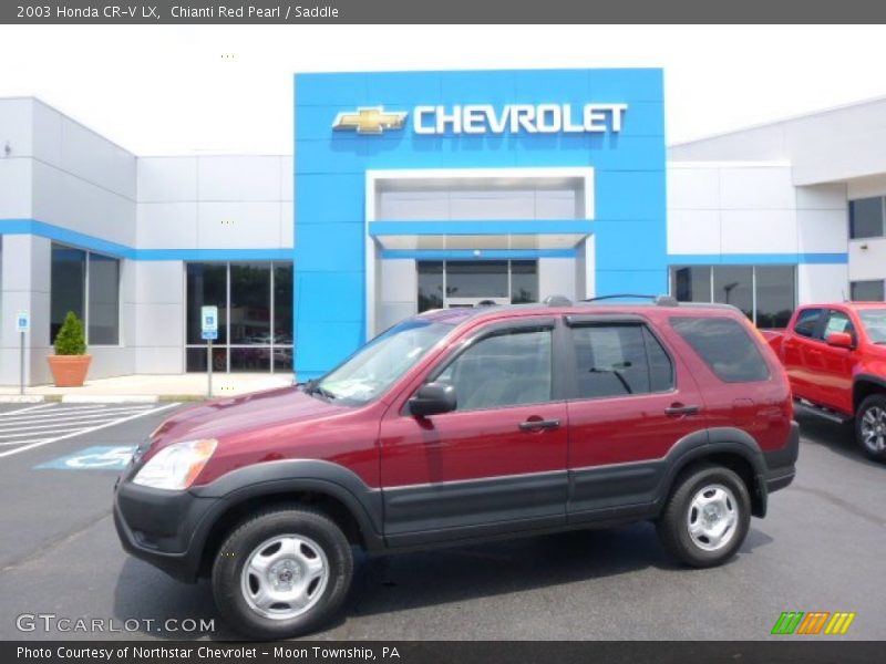 Chianti Red Pearl / Saddle 2003 Honda CR-V LX
