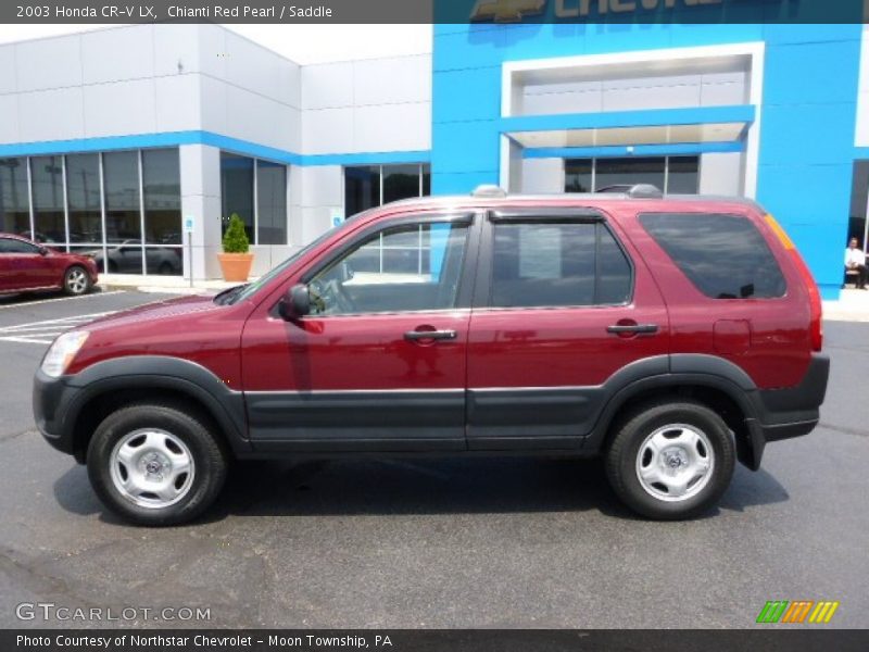 Chianti Red Pearl / Saddle 2003 Honda CR-V LX