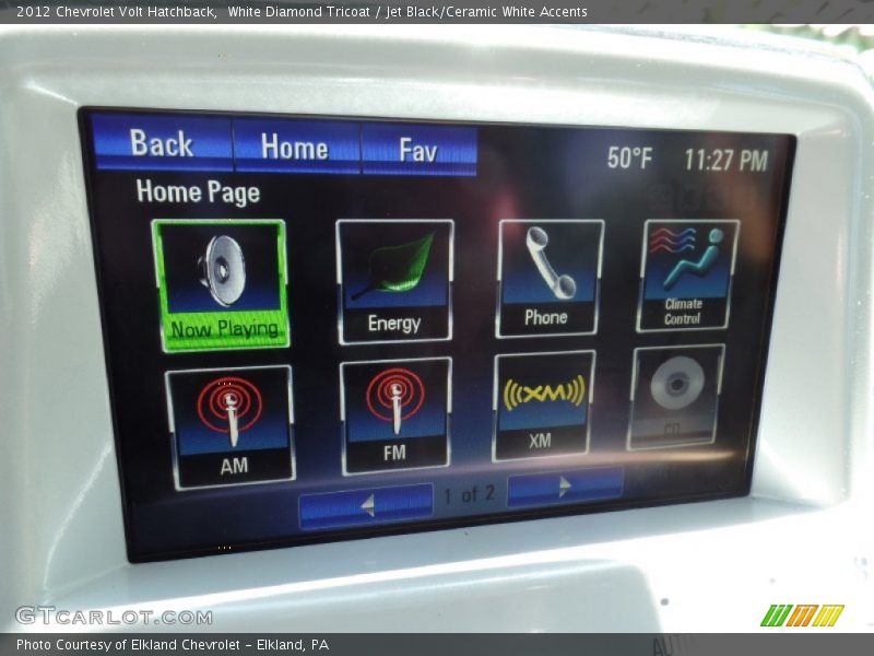 White Diamond Tricoat / Jet Black/Ceramic White Accents 2012 Chevrolet Volt Hatchback