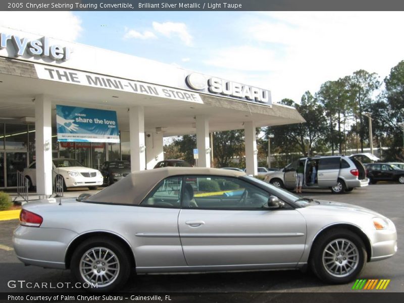 Brilliant Silver Metallic / Light Taupe 2005 Chrysler Sebring Touring Convertible
