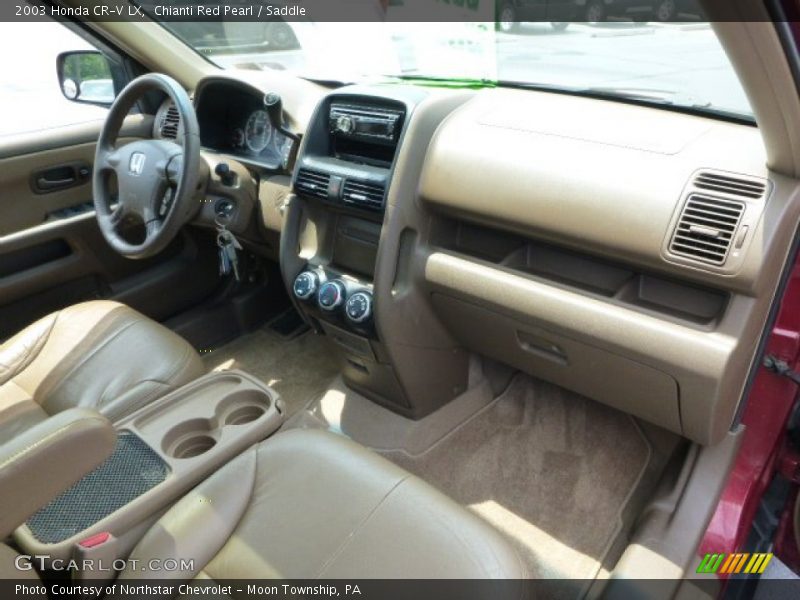 Chianti Red Pearl / Saddle 2003 Honda CR-V LX