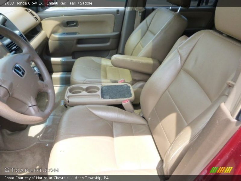 Chianti Red Pearl / Saddle 2003 Honda CR-V LX