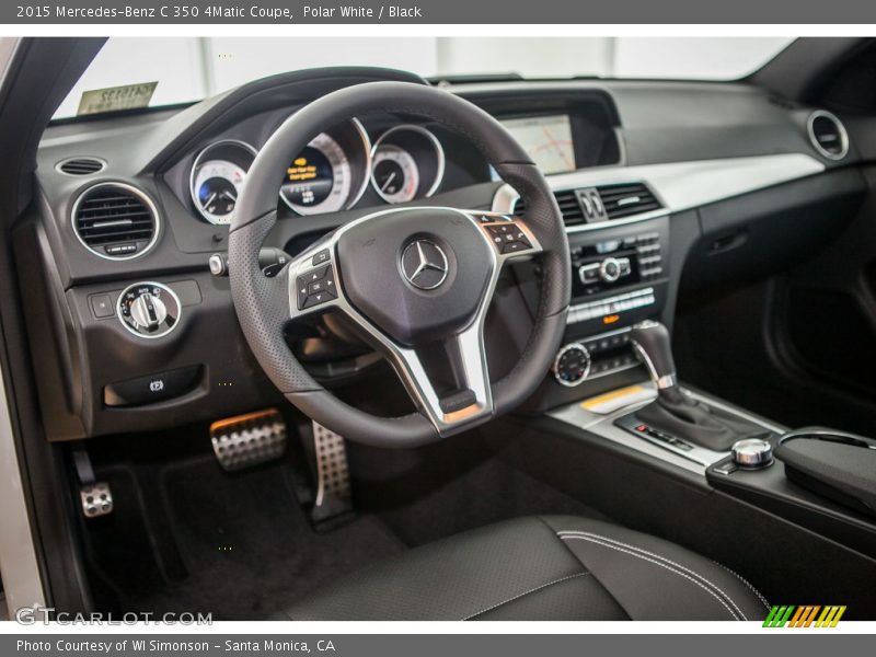 Polar White / Black 2015 Mercedes-Benz C 350 4Matic Coupe