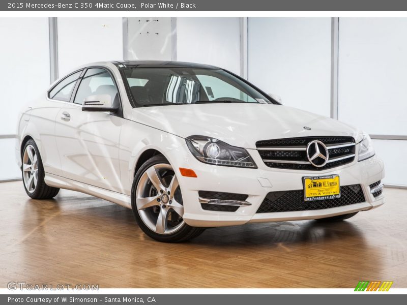 Polar White / Black 2015 Mercedes-Benz C 350 4Matic Coupe