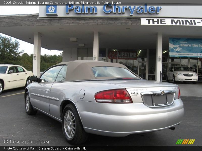 Brilliant Silver Metallic / Light Taupe 2005 Chrysler Sebring Touring Convertible