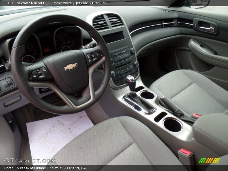 Summit White / Jet Black/Titanium 2014 Chevrolet Malibu LS