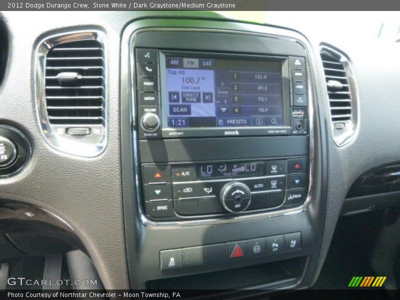 Stone White / Dark Graystone/Medium Graystone 2012 Dodge Durango Crew