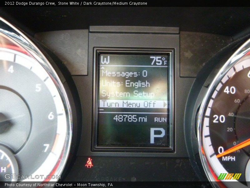 Stone White / Dark Graystone/Medium Graystone 2012 Dodge Durango Crew